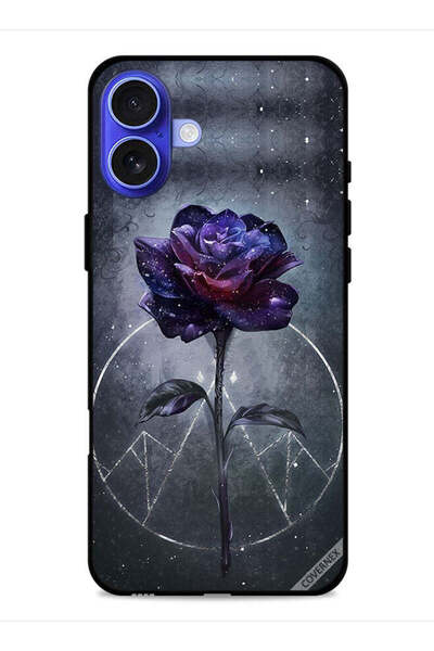 Covernex غطاء حماية لجهاز Apple iPhone 16 بخلفية زهور داكنة
