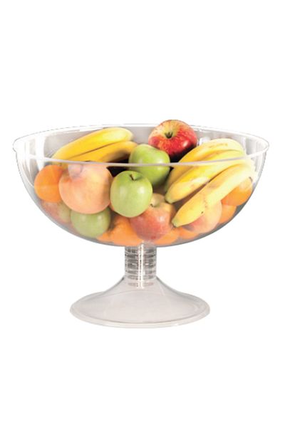 Raki Round acrylic fruit bowl with stand 36x28cm