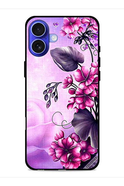 Covernex غطاء حماية لجهاز Apple iPhone 16 Plus بخلفية زهور رومانسية
