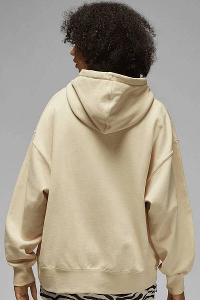 Nike Jordan Flight Fleece Oversize Hoodie Women's Hooded Oversize Sweatshirt Beige