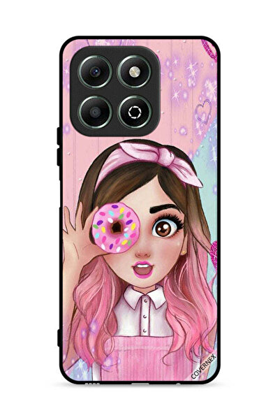 Covernex غطاء حماية لهاتف Honor X6b 4G برسومات فتاة محبة للدونات