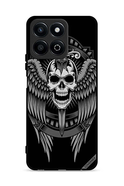 Covernex غطاء حماية لهاتف Honor Play 60 Plus 5G بتصميم جمجمة وأجنحة نسر