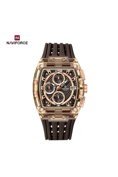 MACON NF7105 Sports Transparent Waterproof Quartz Silicone Multifunctional Chronograph Men Watch