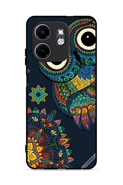 Covernex غطاء حماية لهاتف إنفينيكس سمارت 9 4G بطبعة بومة زهرية