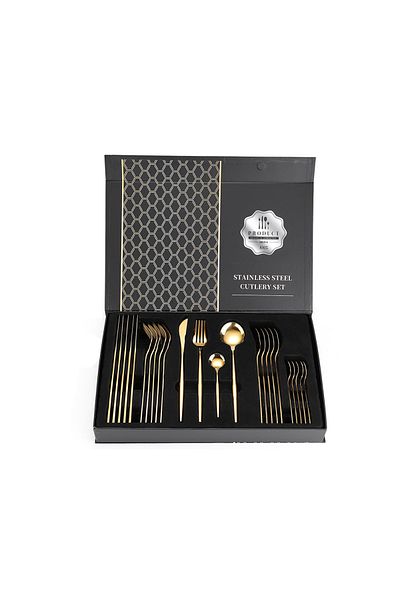 Trendy's Set of 24 tacamuri, stainless steel, TRENDY'S, gold