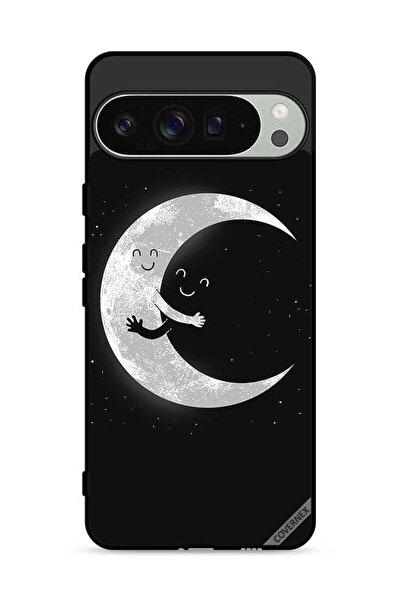 Covernex غطاء حماية لجهاز جوجل بيكسل 9 برو بتصميم عناق القمر والسماء المظلمة