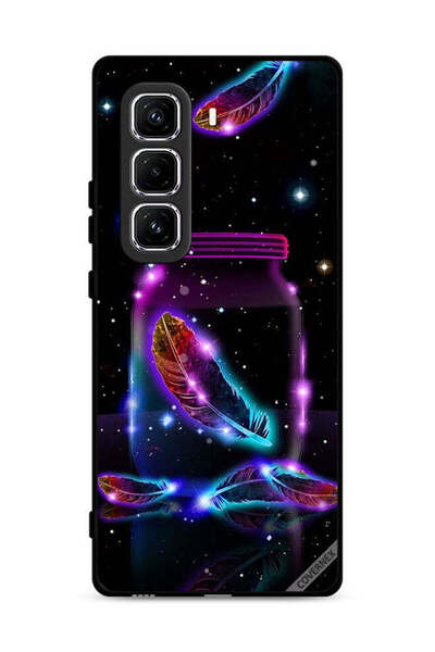 Covernex غطاء حماية لهاتف Infinix Hot 50 Pro Plus 4G بتصميم ريش في جرة