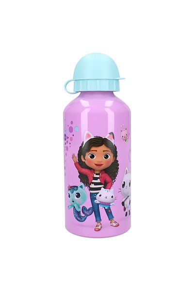 Gabby's Dollhouse Aluminum water bottle, multicolor, capacity 500 ml, Really Refreshing, Gabby's Dollhouse