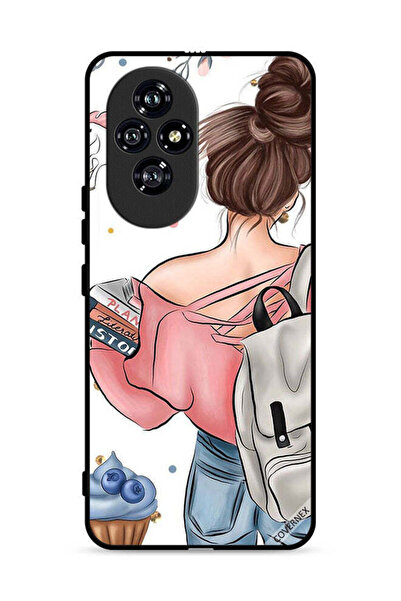Covernex غطاء حماية لهاتف Honor 200 5G بتصميم كتب وفن يد فتاة