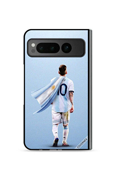 Covernex غطاء حماية لهاتف جوجل بيكسل فولد 5G بطبعة سوبر مان ليو ميسي