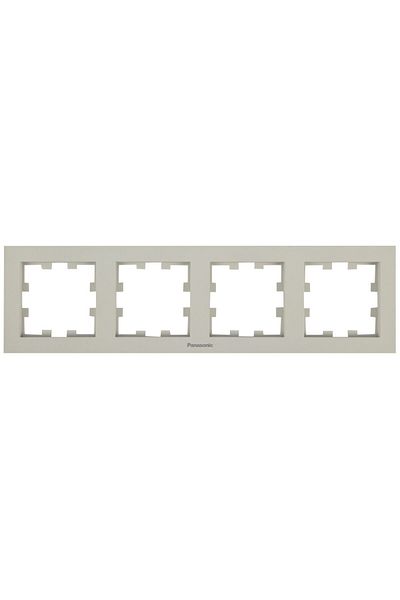 PANASONIC Karre Plus 55 Soft Touch Sandstone - Horizontal Frame for 4 Modules