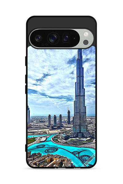 Covernex غطاء حماية لجهاز جوجل بيكسل 9 برو XL - برج خليفة - غيوم تلامس السحاب