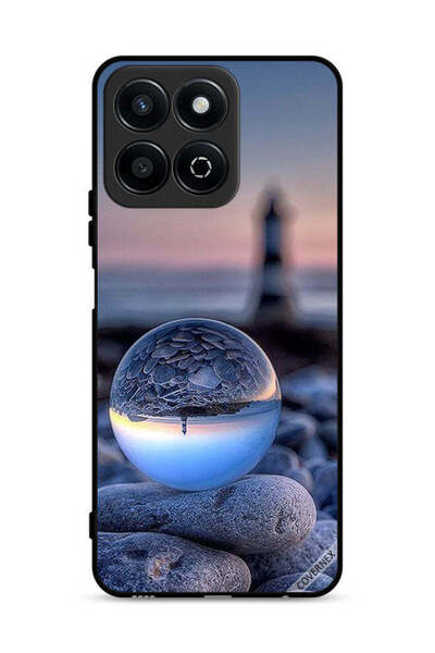 Covernex غطاء حماية لهاتف Honor X7c 4G، تصوير رائع للطبيعة في زجاج دائري