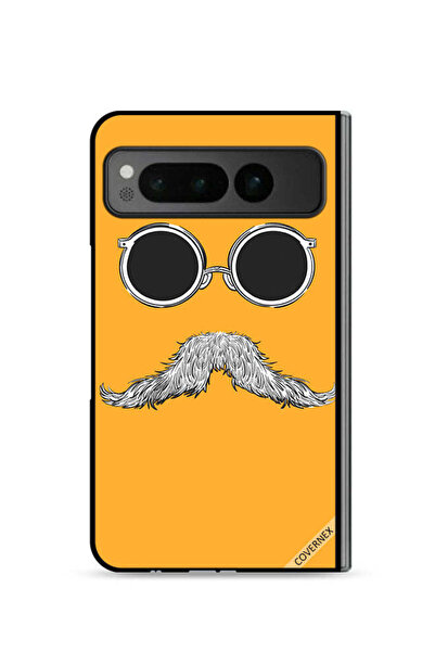 Covernex غطاء حماية لهاتف جوجل بيكسل فولد 5G بتصميم نظارات وشارب