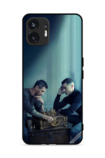 Covernex غطاء حماية لهاتف Nothing Phone (2) 5G ميسي ضد رونالدو يلعبان الشطرنج