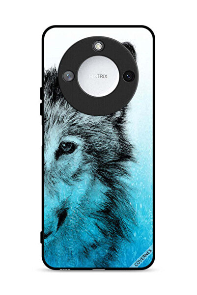 Covernex غطاء حماية لهاتف Honor X60 5G بتصميم نصف وجه ذئب