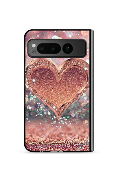 Covernex غطاء حماية لهاتف جوجل بيكسل فولد 5G بتصميم قلب لامع