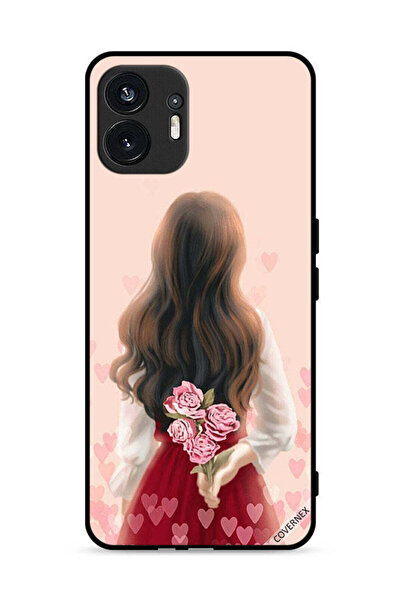 Covernex Nothing Phone (2) 5G Protective Case Cover Girl Hiding Flowers