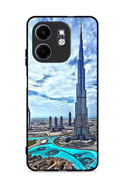 Covernex غطاء حماية لهاتف إنفينيكس سمارت 9 4G، برج خليفة، غيوم مؤثرة