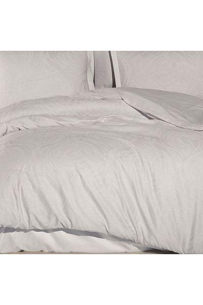 Clasy Luxury jacquard satin bed linen, duvet cover 200x220cm, Home, Tarva Cream
