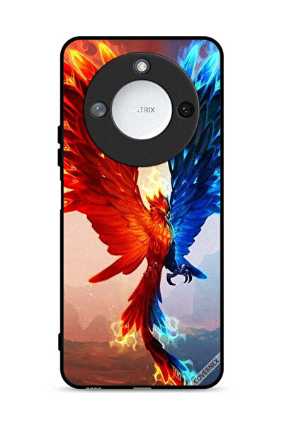 Covernex غطاء حماية لهاتف Honor X60 5G بخلفية نسر النار والماء