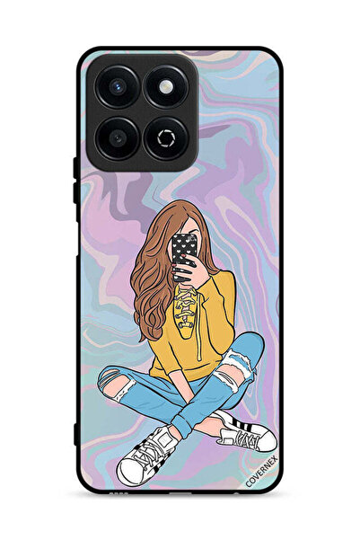 Covernex غطاء حماية لهاتف Honor Play 60 Plus 5G مع صورة فتاة