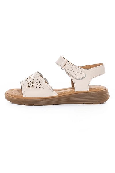 Berliner Women's Sandals with Low Sole 53308 Cream |