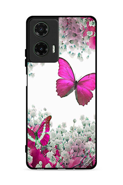 Covernex غطاء حماية لهاتف موتورولا موتو جي 35 5 جي برسومات فراشات جميلة وورود...