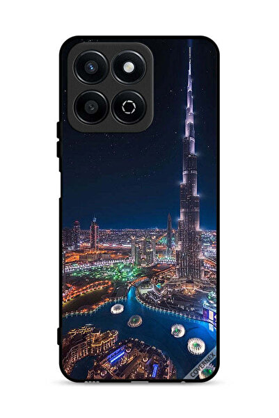 Covernex غطاء حماية لهاتف Honor Play 60 Plus 5G بمنظر ليلي لوسط المدينة