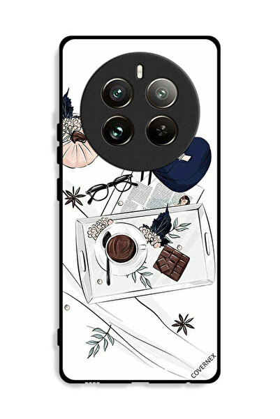 Covernex غطاء حماية لهاتف Realme 12 Pro Plus 5G بنقشة قهوة وشوكولاتة