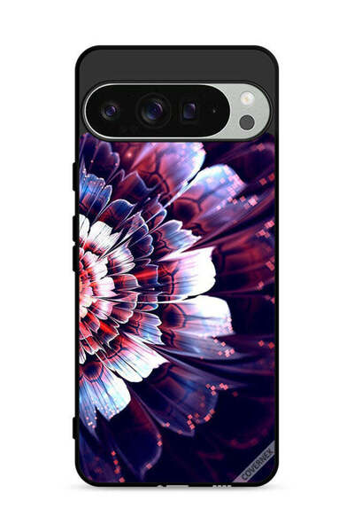 Covernex غطاء حماية لهاتف Google Pixel 9 Pro XL مزين بزهرة كبيرة عاكسة على ال...