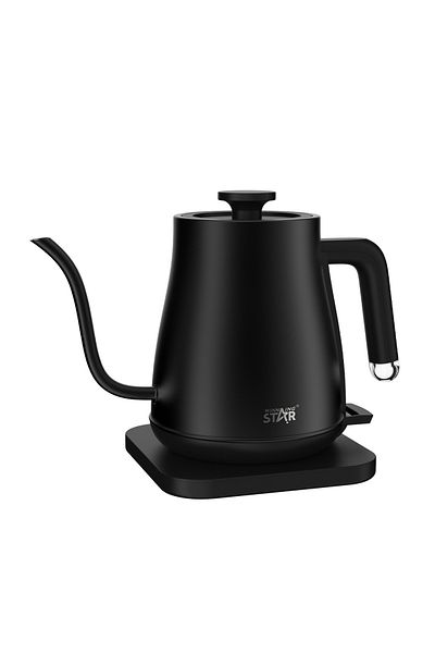 WINNINGSTAR Electric Gooseneck Kettle - Pour-Over Coffee and Tea Pot, Quick Heating, 1.2 L 1500W Black