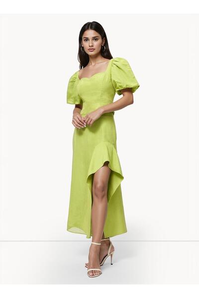 French Connection Islay Linen Midi Skirt