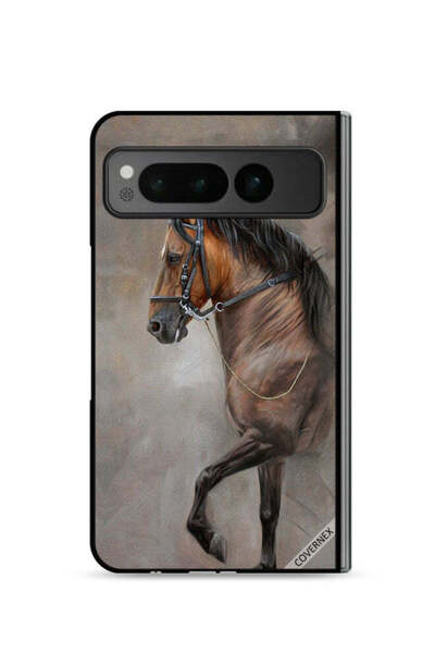 Covernex غطاء حماية لهاتف جوجل بيكسل فولد 5G، صورة حصان عتيقة