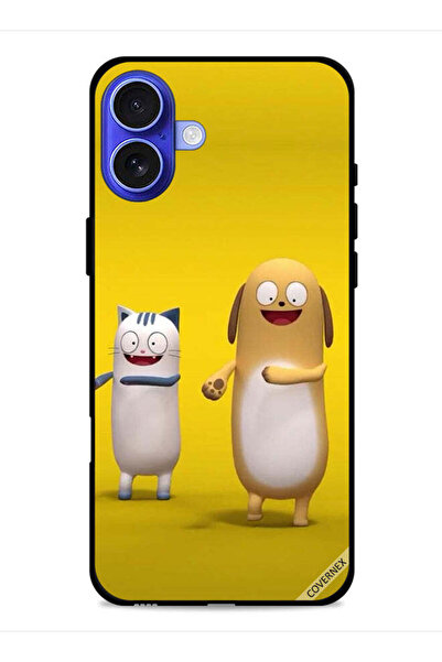 Covernex غطاء حماية لجهاز Apple iPhone 16 Plus بتصميم قصة قطة وكلب