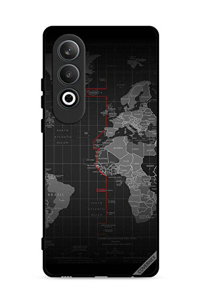Covernex غطاء حماية لهاتف OnePlus Nord CE4 5G بتصميم خريطة العالم