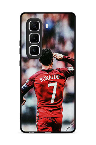 Covernex غطاء حماية لهاتف Infinix Hot 50 Pro Plus 4G بشعار رونالدو تحية للجمهور