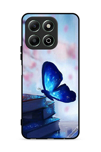 Covernex غطاء حماية لهاتف Honor X6b 4G بتصميم فراشة جالسة على كتاب