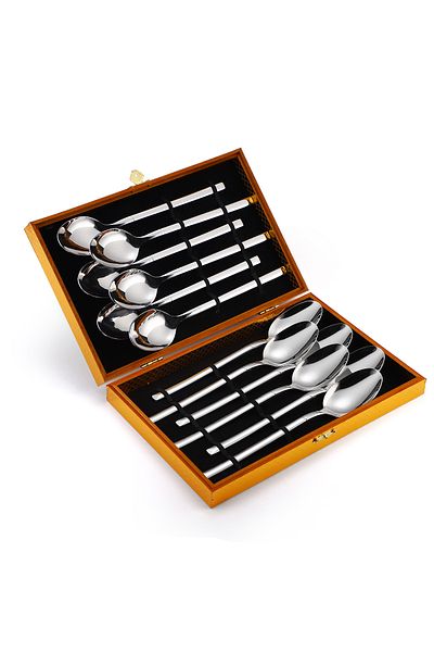 Trendy's Set 12 linguri, stainless stel, TRENDY’S, crom