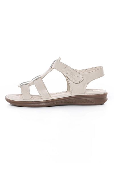 Berliner Sandale Dama cu Talpa Joasa 56681 Crem |