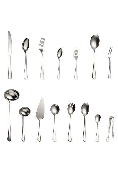 Trendy's Stainless steel cutlery set, 72 pieces with diplomat, TRENDY'S, chrome