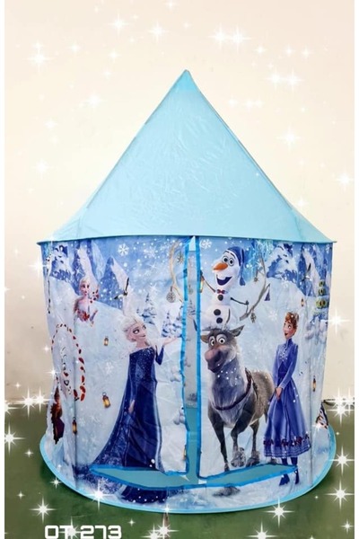 rexa خيمة لعب ديزني فروزن ٢ للأطفال | بيت لعب هرمي أزرق منبثق للبنات