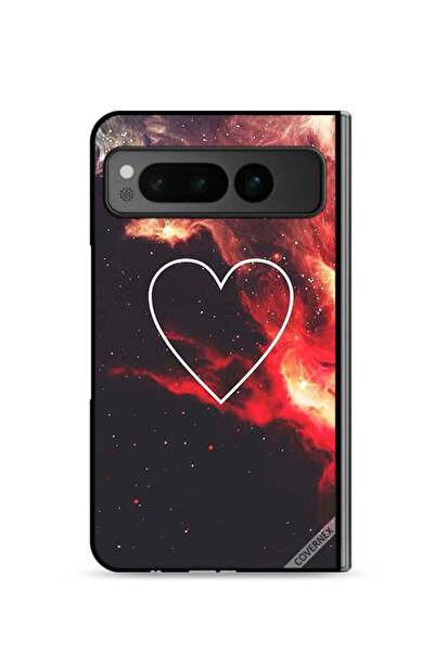 Covernex غطاء حماية لجهاز جوجل بيكسل فولد 5G بتصميم قلب في الفضاء