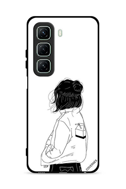 Covernex غطاء حماية لهاتف Infinix Hot 50 5G بتصميم فتاة تفكر بعمق