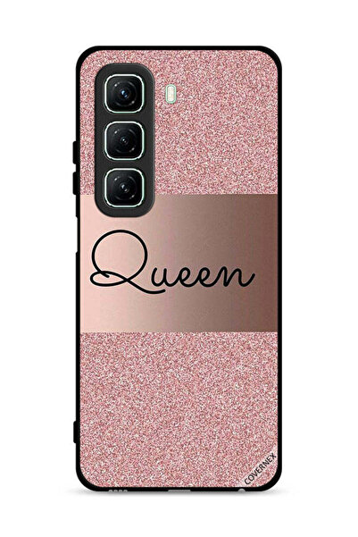 Covernex غطاء حماية لهاتف Infinix Hot 50 5G بخلفية لامعة من Queen Glitters
