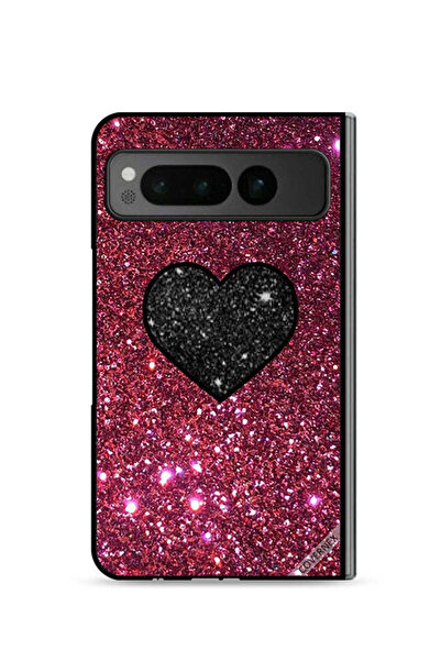 Covernex غطاء حماية لهاتف جوجل بيكسل فولد 5G بتصميم قلب لامع