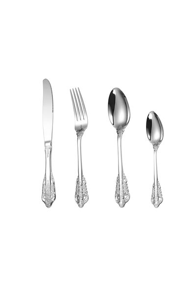 Trendy's Set of 4 retro cutlery, TRENDY S, chrome
