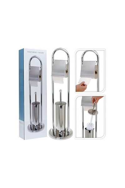 Excellent Houseware Θήκη για πινέλα και χαρτί Classico, χρωμιωμένο ατσάλι, ύψος 80 cm