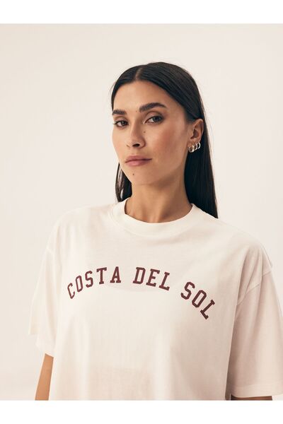 Henderson Subtle sports-classic women's pajama with casual cut & lettering on t-shirt & short | Nimes