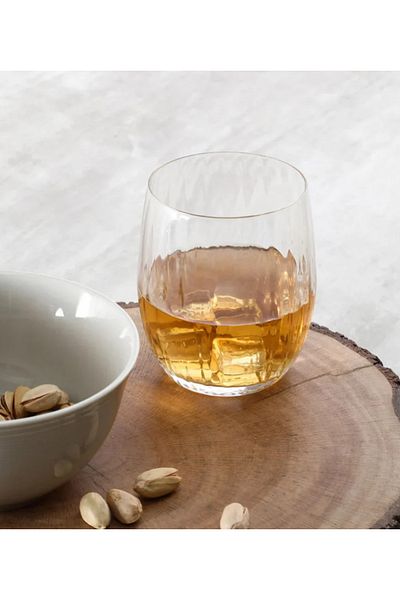 LUXXO Set 6 whisky glasses made of crystal, Artisan, 400ml